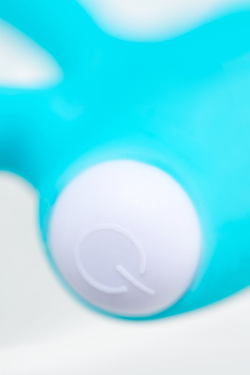 Голубое виброкольцо на пенис Sair 9