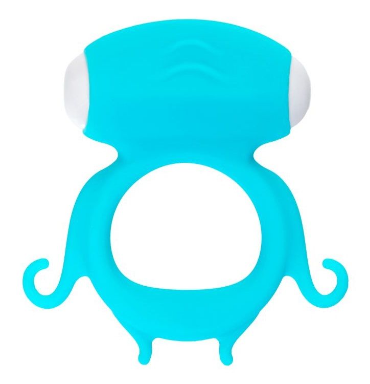 Голубое виброкольцо на пенис Sair 1