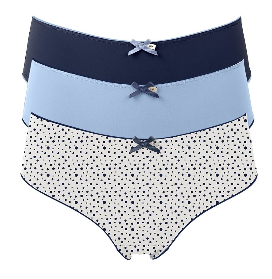 Набор из 3 сине-белых трусиков-шортов Olivia 1