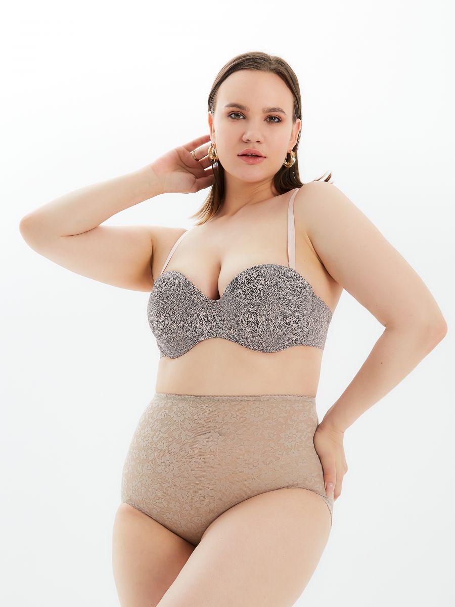 Высокие утягивающие трусы с цветочным рисунком 4