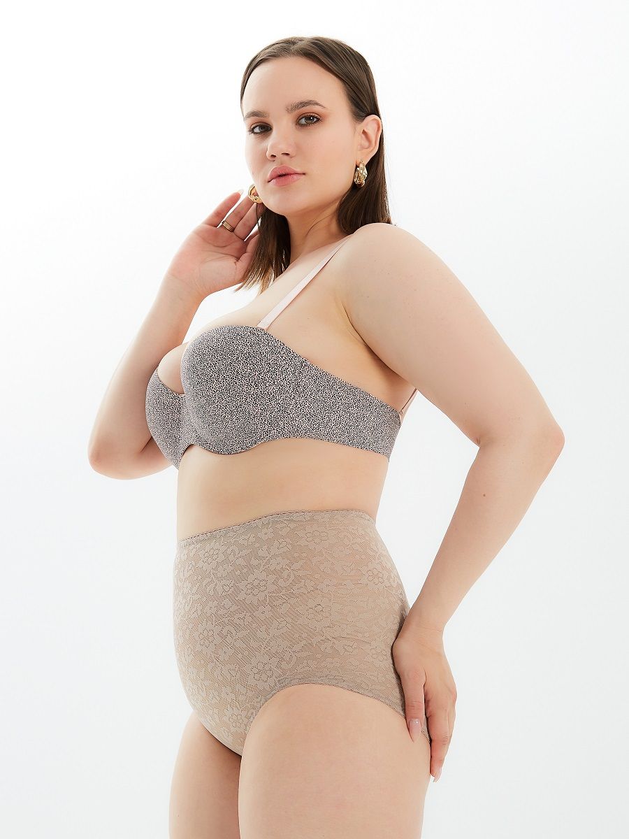 Высокие утягивающие трусы с цветочным рисунком 5