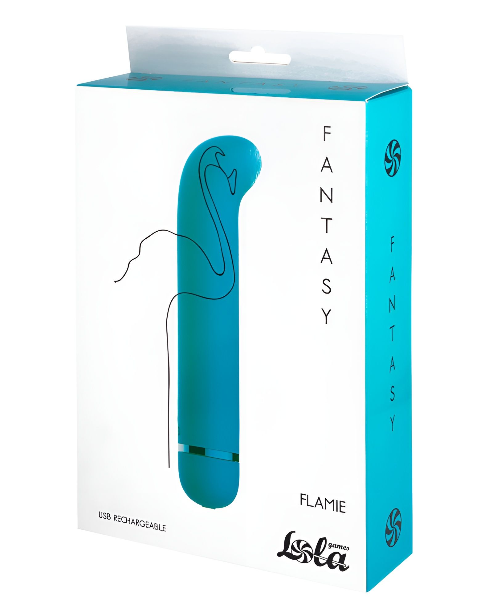 Бирюзовый перезаряжаемый вибратор Flamie - 18,5 см. 3