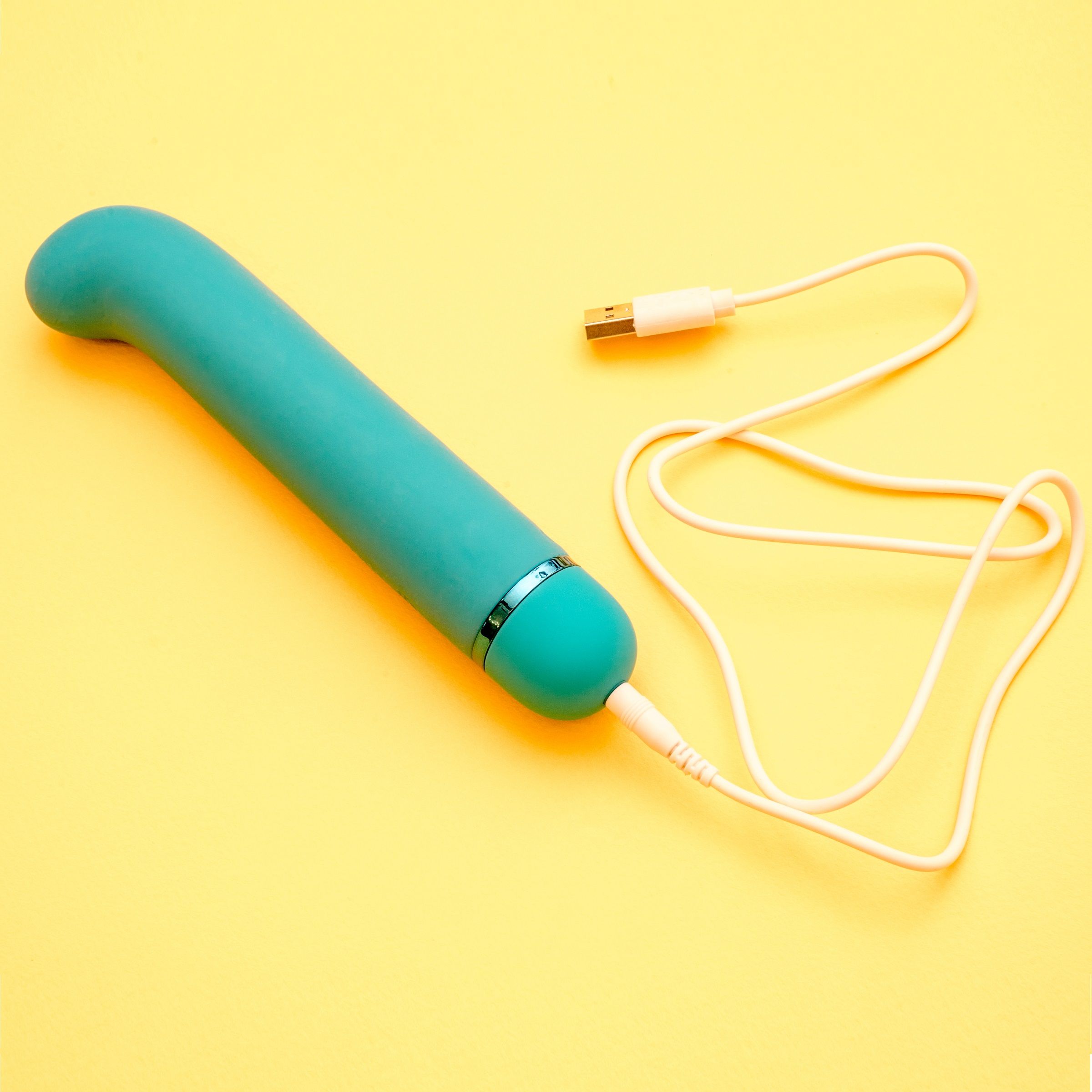 Бирюзовый перезаряжаемый вибратор Flamie - 18,5 см. 6