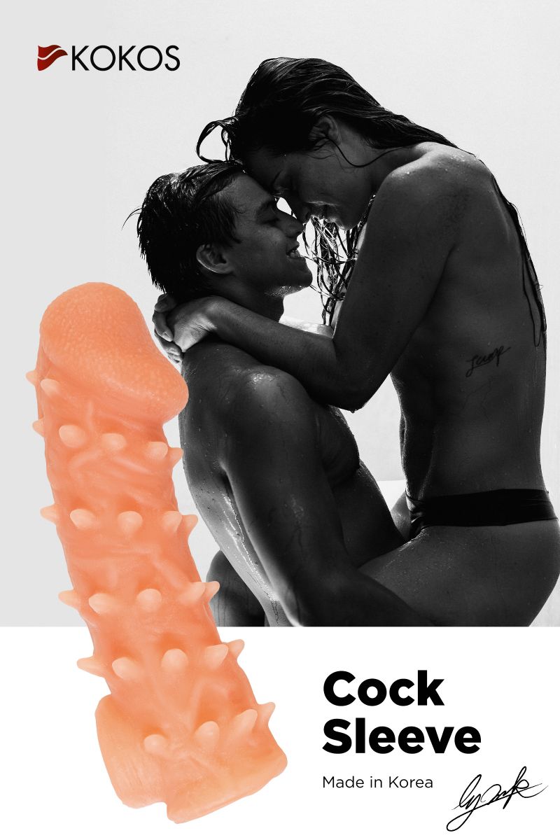 Телесная закрытая насадка с пупырышками Cock Sleeve 005 Size M - 15,6 см. 10