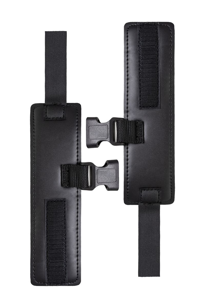 Черный ошейник с наручниками на липучках 6