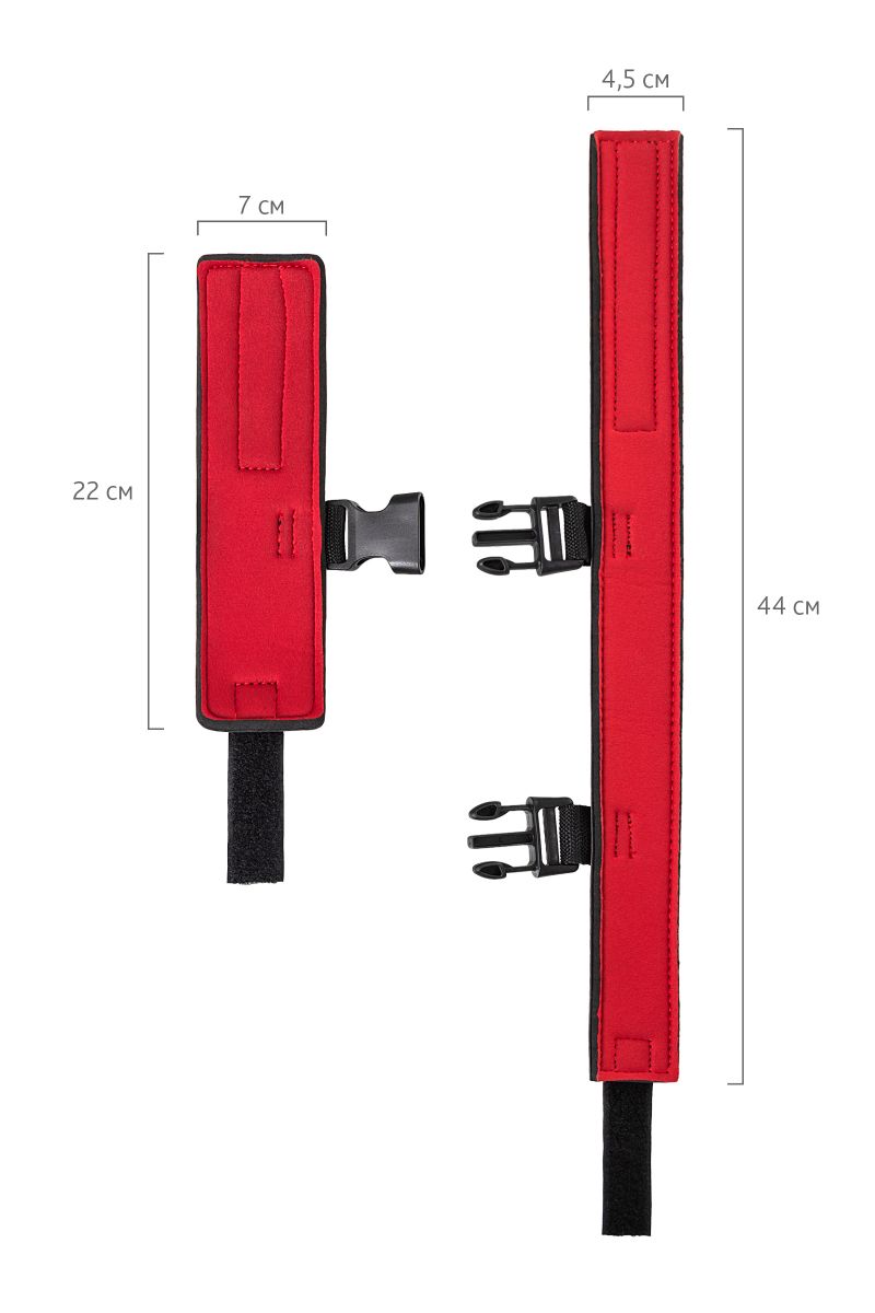 Черный ошейник с наручниками на липучках 9