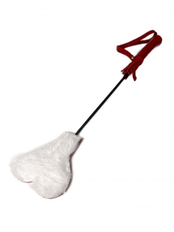 Красно-белый кожаный мини-стек - 36 см. 3