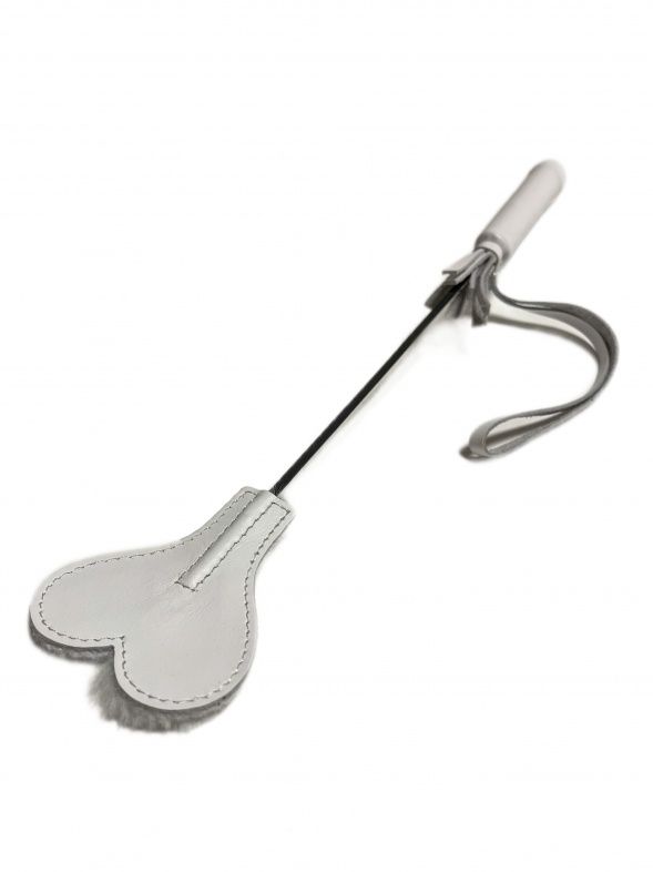 Белый кожаный мини-стек - 36 см. 2