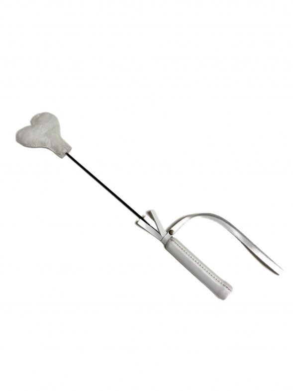 Белый кожаный мини-стек - 36 см. 3