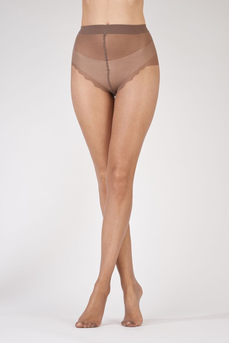 Нейлоновые блестящие колготки 5