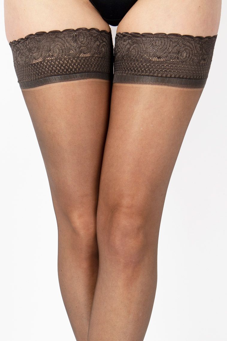 Чулки на силиконе с блеском Ultra Shine 3