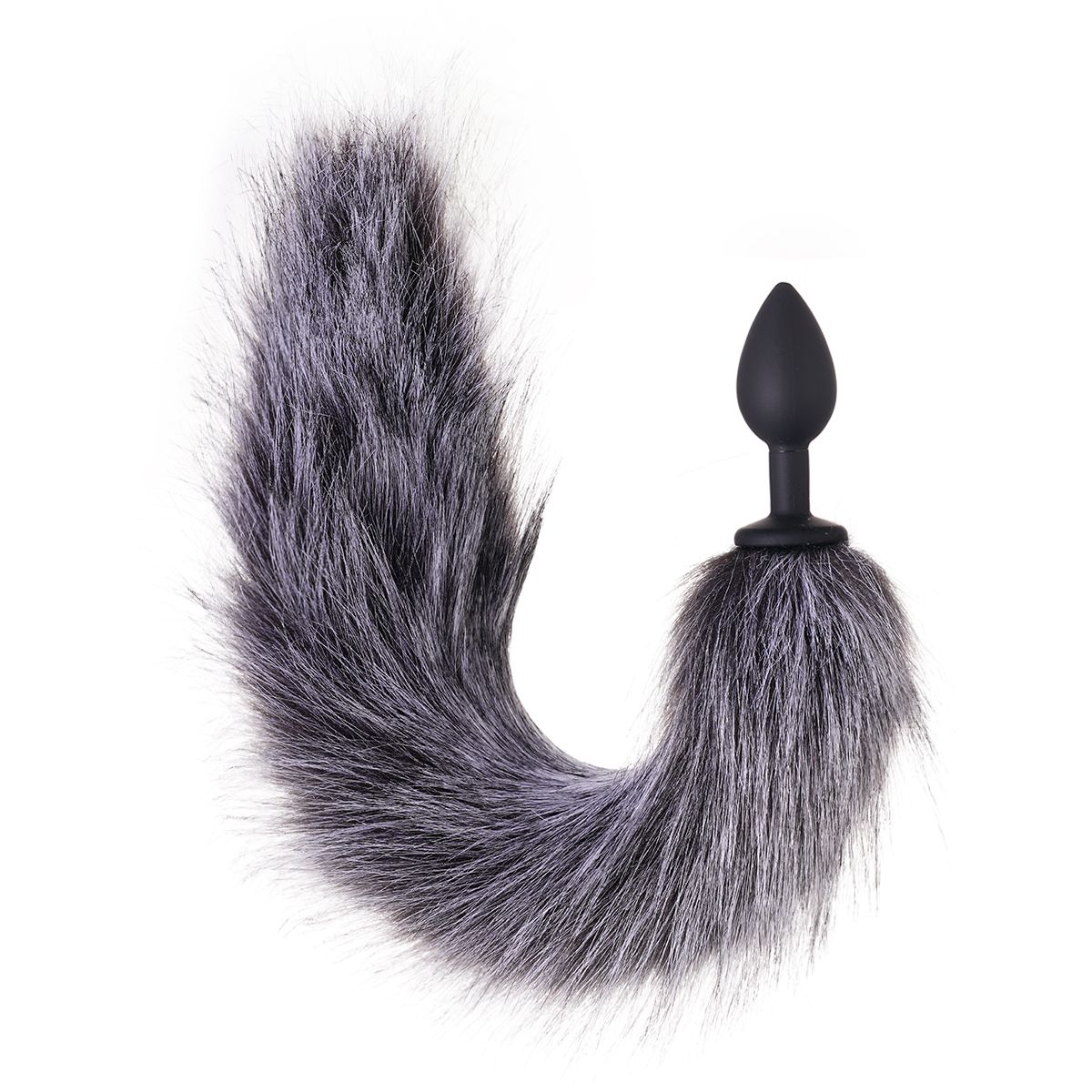 Черная анальная пробка с хвостом Emotions Shaggy 1