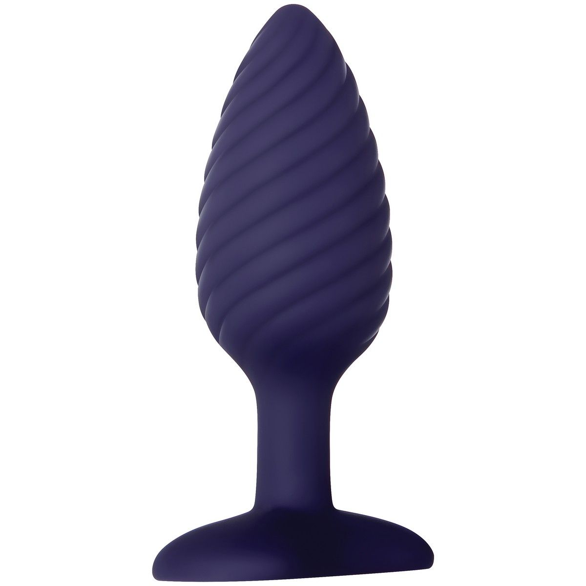 Синяя анальная пробка с вибрацией и пультом ДУ Wicked Twister - 12 см. 2