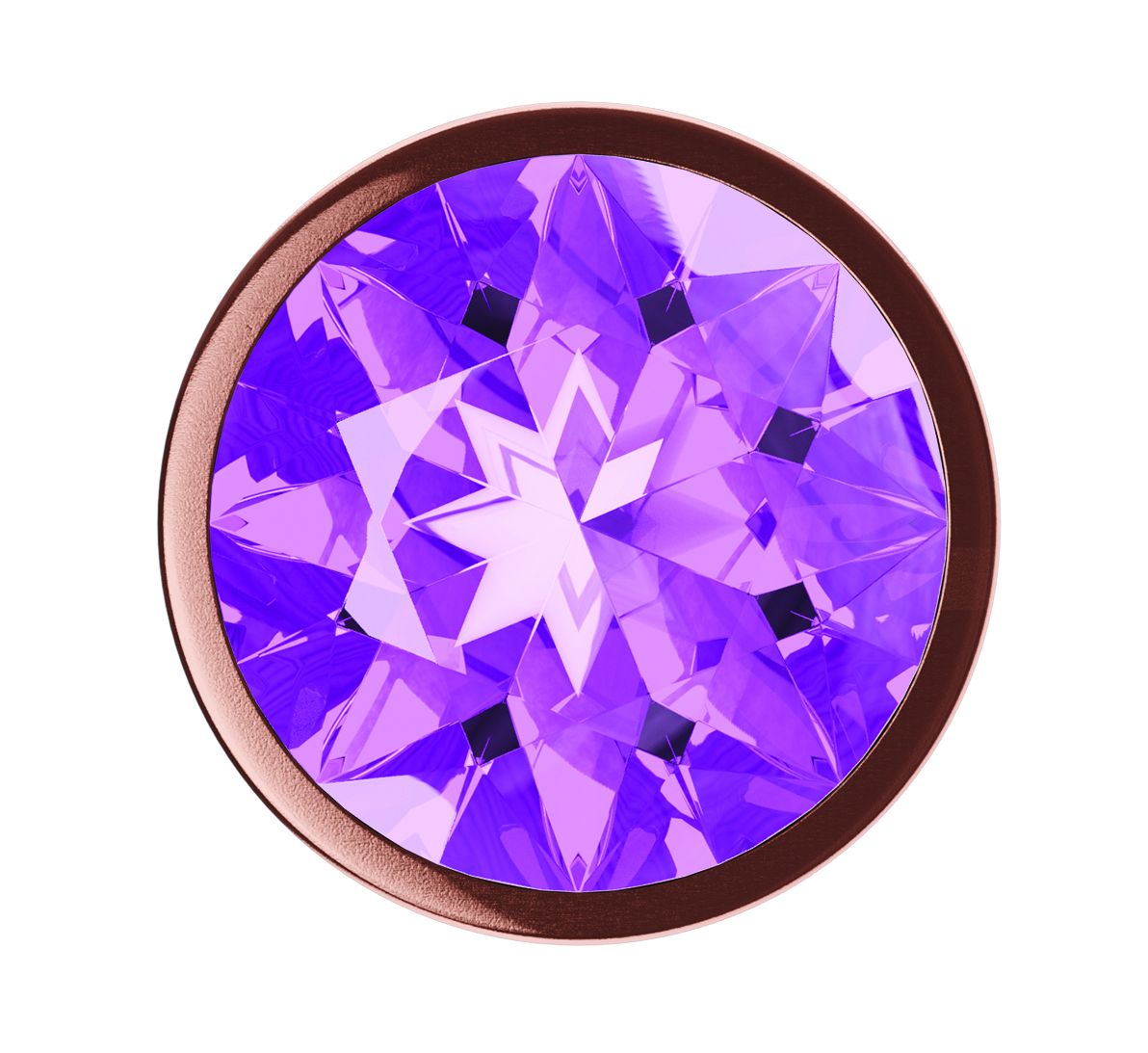 Пробка цвета розового золота с фиолетовым кристаллом Diamond Amethyst Shine L - 8,3 см. 3
