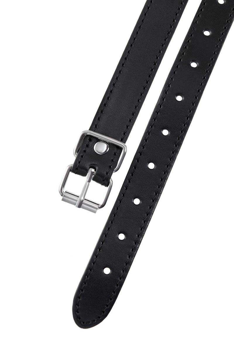 Красный кляп-шар на черных ремешках Anonymo 8