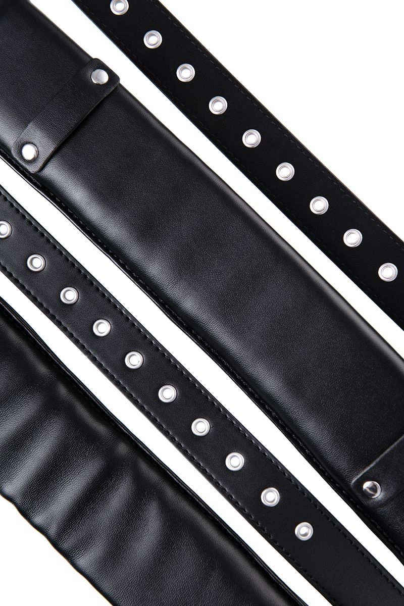 Черные кожаные стропы для фиксации Anonymo 7