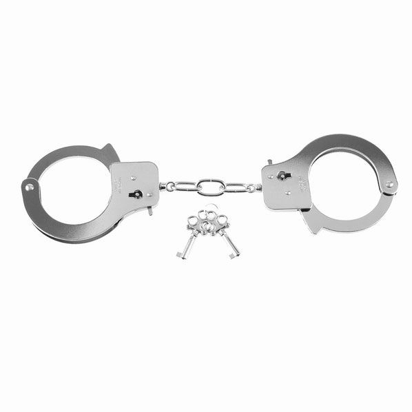 Металлические серебристые наручники Designer Metal Handcuffs 3