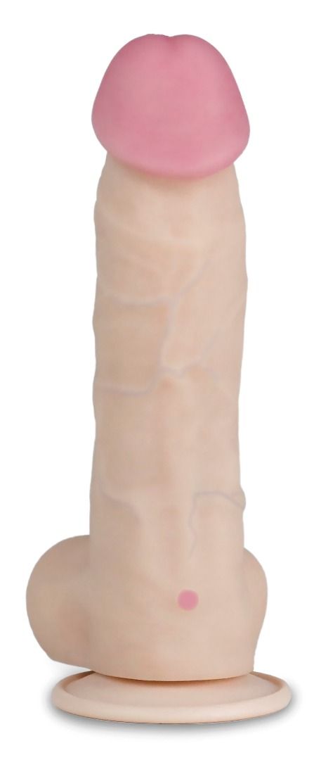 Телесный перезаряжаемый вибратор-реалистик из неоскин - 21,5 см. 4