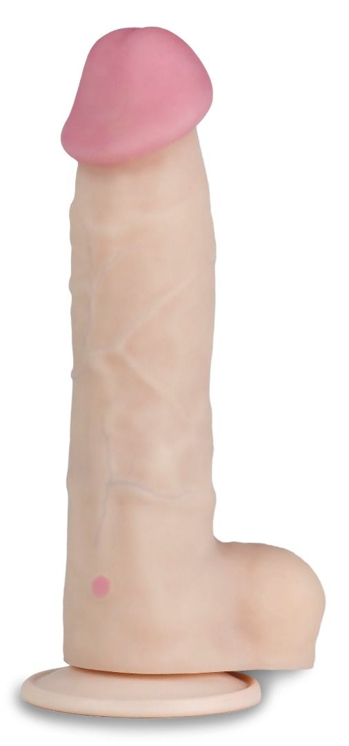 Телесный перезаряжаемый вибратор-реалистик из неоскин - 21,5 см. 7