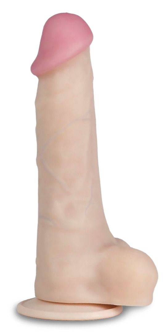 Телесный перезаряжаемый вибратор-реалистик из неоскин - 21,5 см. 1