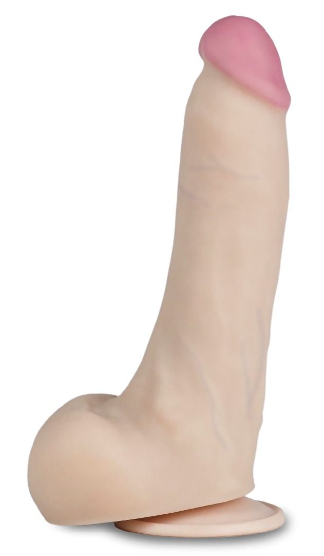 Телесный перезаряжаемый вибратор-реалистик из неоскин - 22,5 см. 2