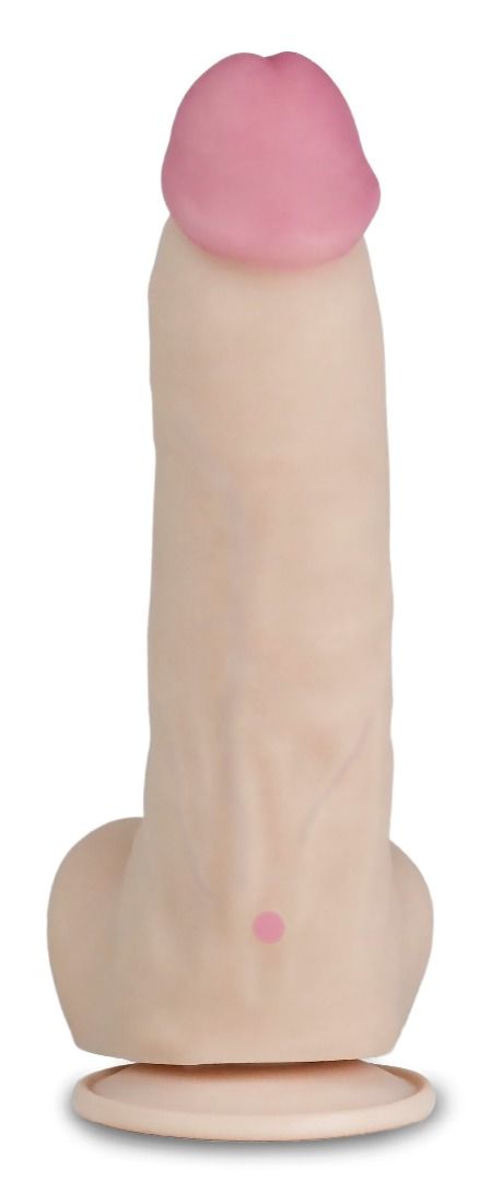 Телесный перезаряжаемый вибратор-реалистик из неоскин - 22,5 см. 4