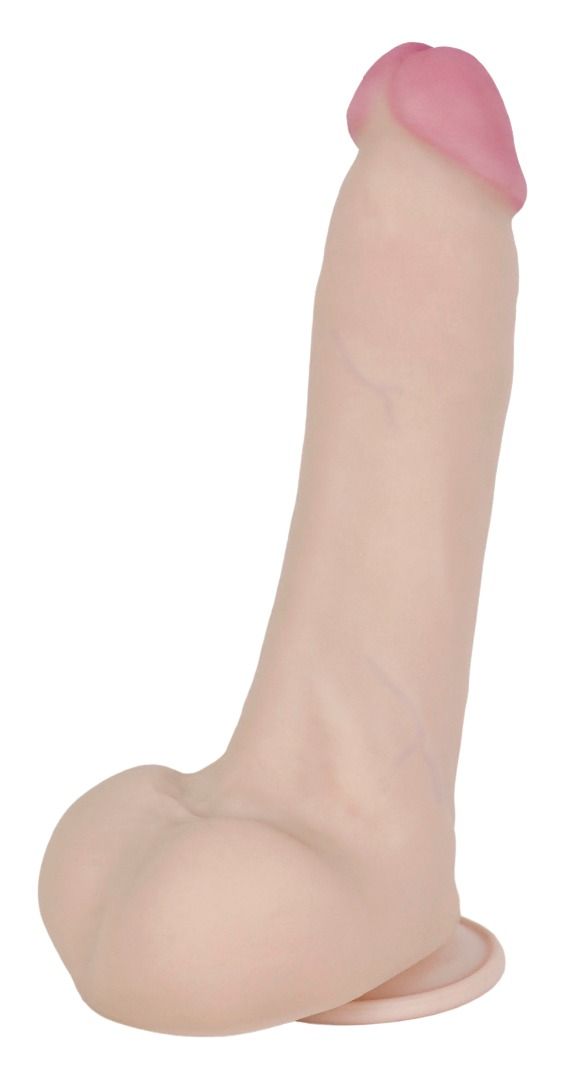 Телесный перезаряжаемый вибратор-реалистик из неоскин - 22,5 см. 5