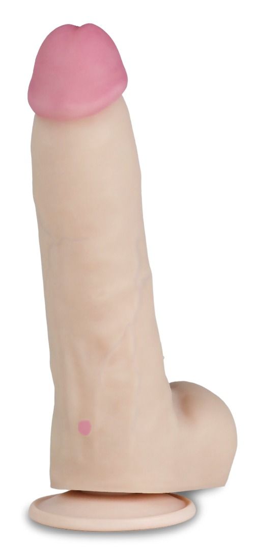 Телесный перезаряжаемый вибратор-реалистик из неоскин - 22,5 см. 7