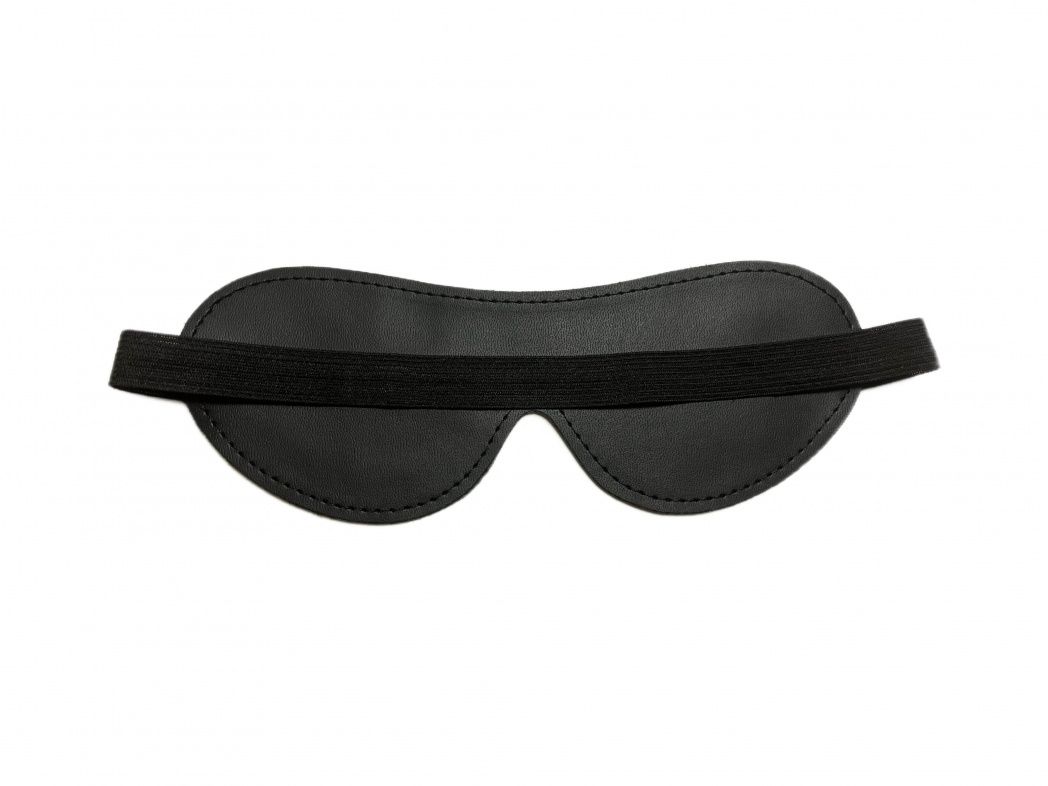 Двусторонняя красно-черная маска на глаза из эко-кожи 3