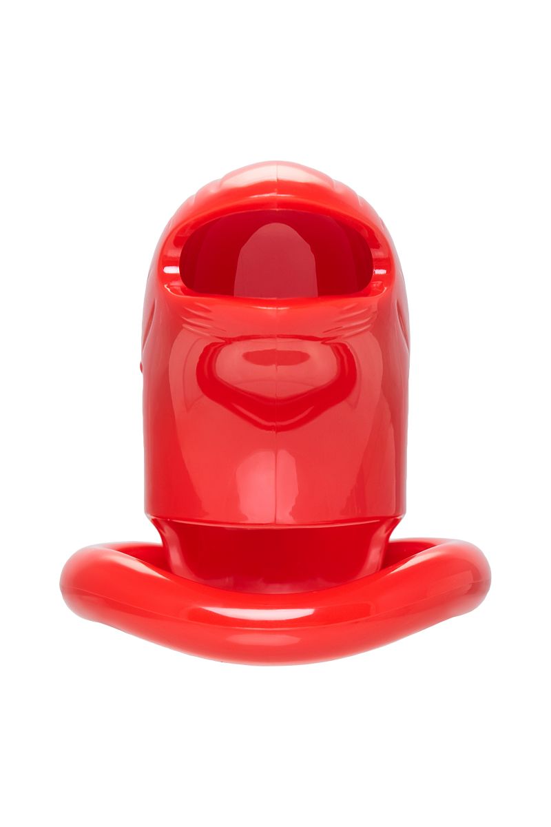 Красный мужской пояс верности из пластика 6