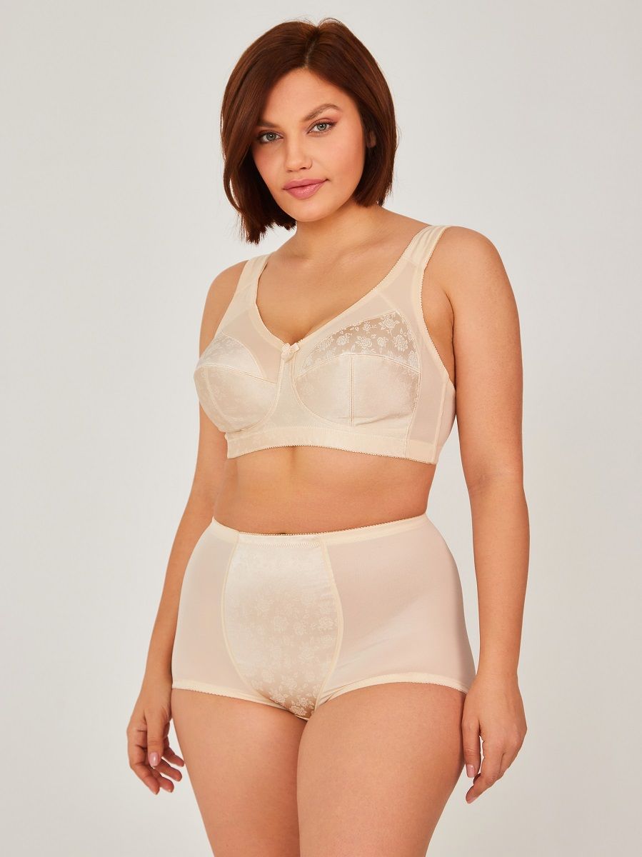 Высокие утягивающие трусики с атласной вставкой 2