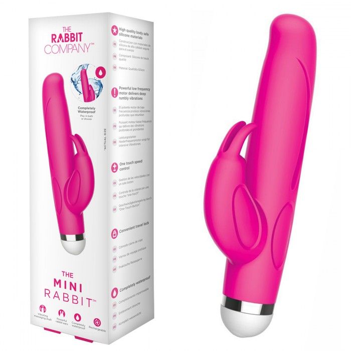 Розовый вибратор-кролик The Mini Rabbit - 13,9 см. 2