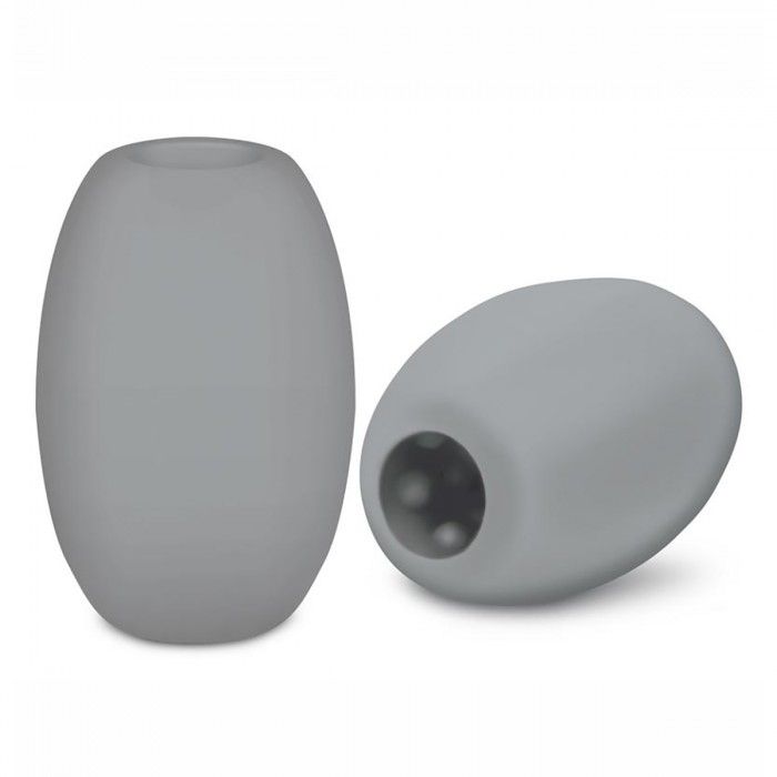 Серый двусторонний мастурбатор MINI BUBBLE 1