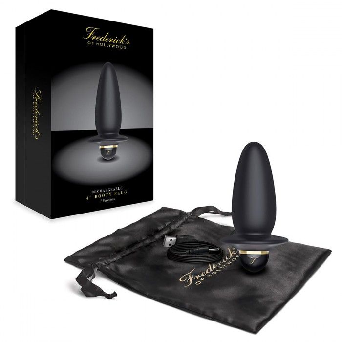 Черный анальный виброплаг Booty Plug 2