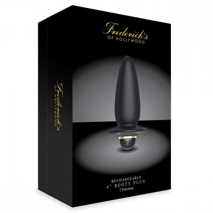 Черный анальный виброплаг Booty Plug 3