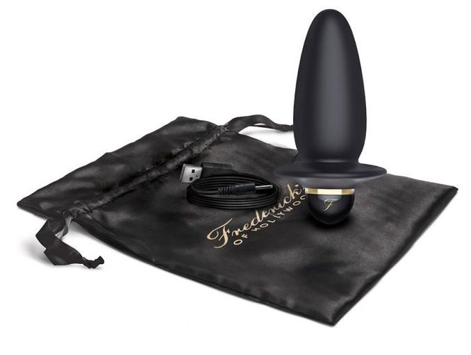 Черный анальный виброплаг Booty Plug 1