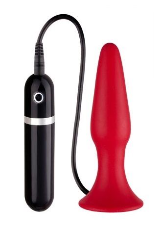Красная силиконовая пробка с вибрацией - 12,5 см. 1