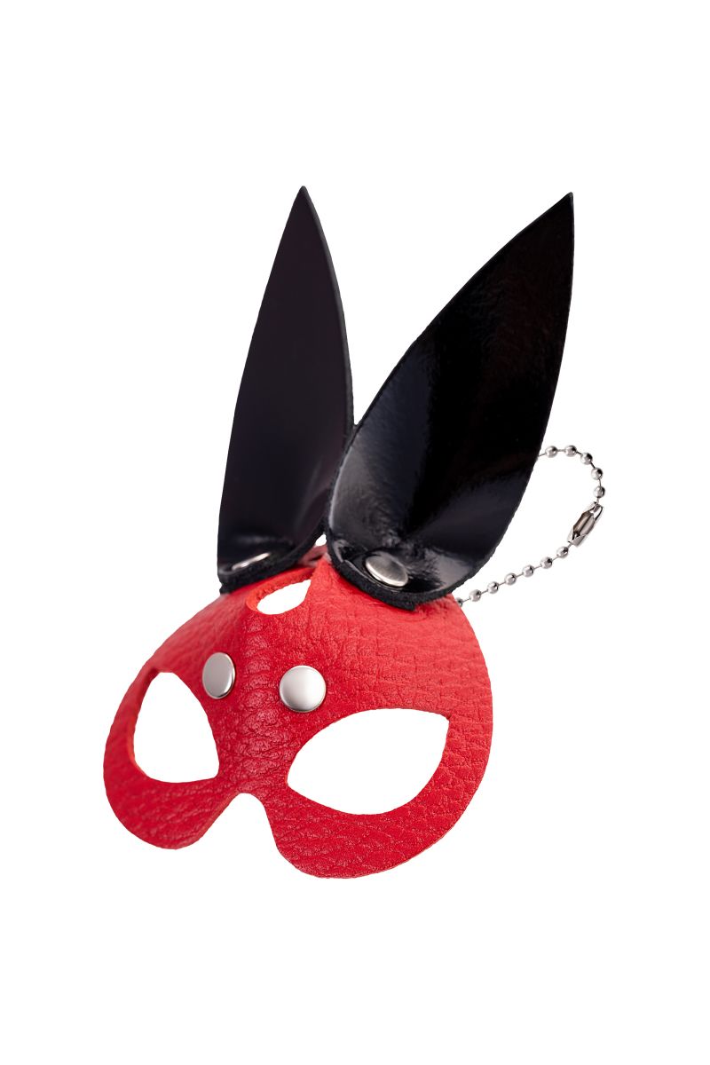 Кожаный брелок в виде маски зайчика 3