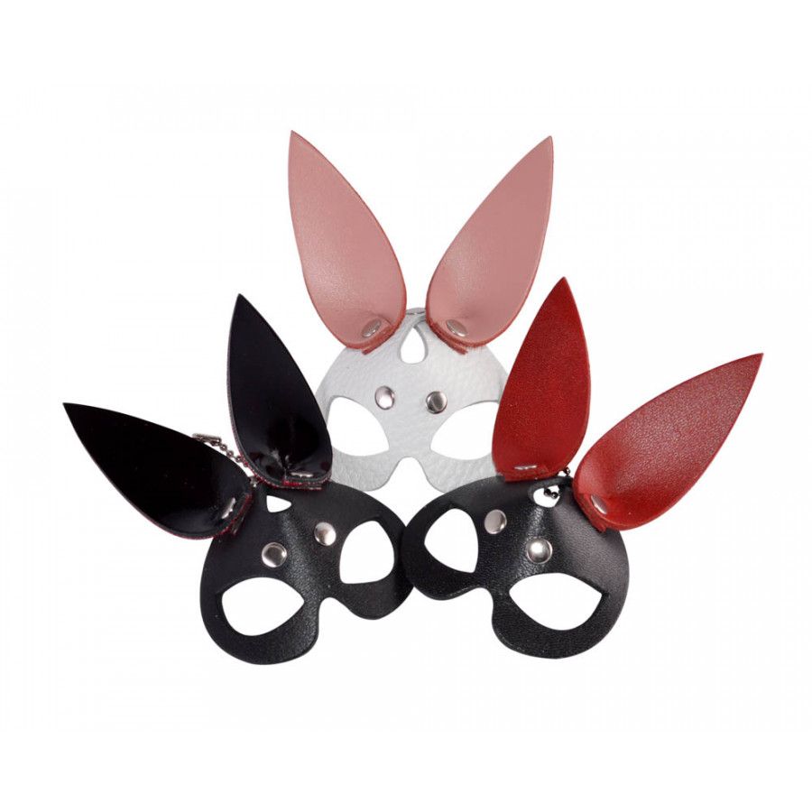 Кожаный брелок в виде маски зайчика 7