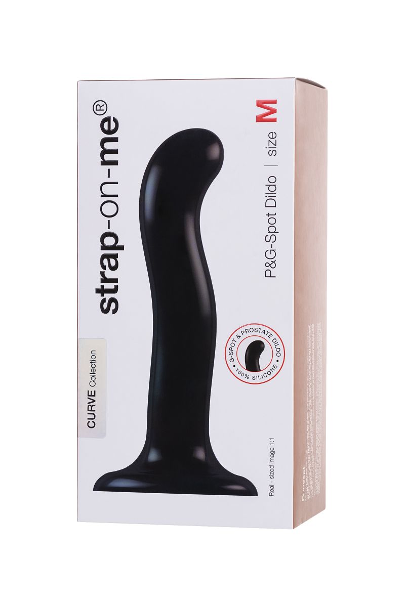 Черный стимулятор для пар P&G-Spot Dildo Size L - 19 см. 7