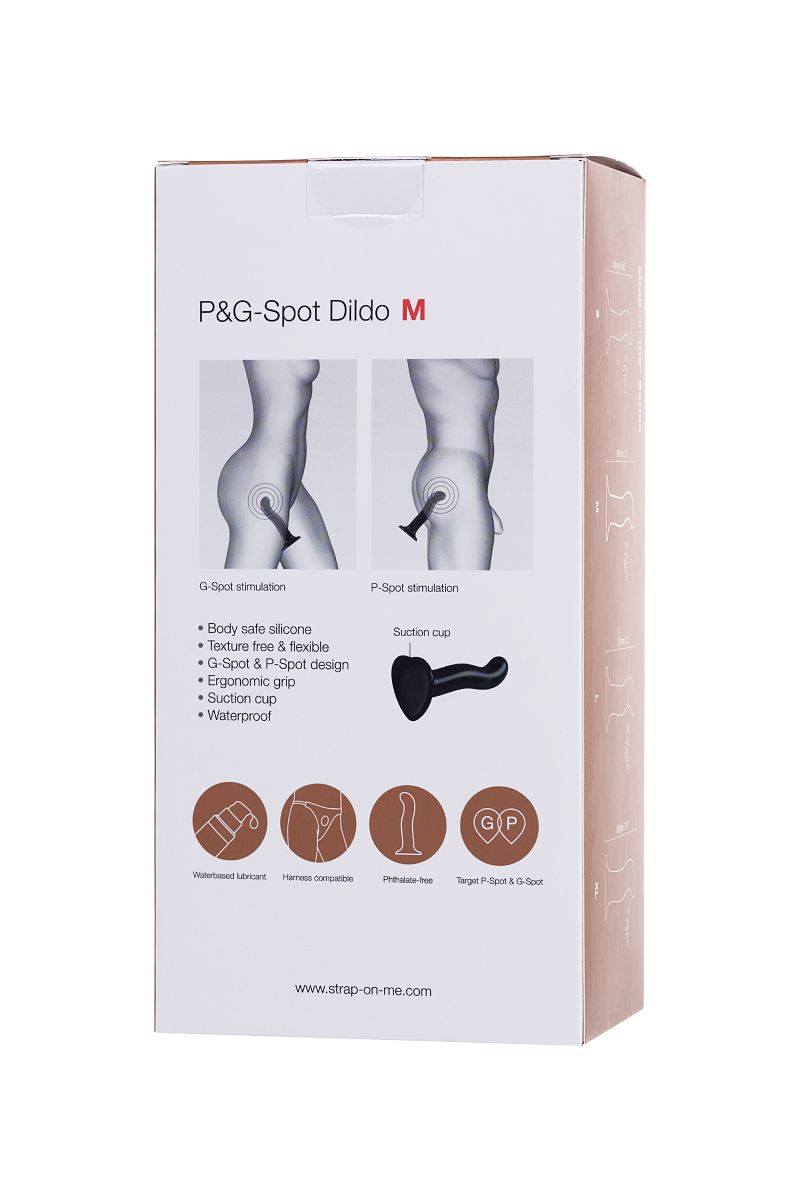 Черный стимулятор для пар P&G-Spot Dildo Size L - 19 см. 8