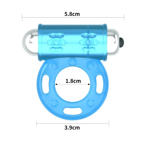 Голубое, светящееся в темноте эрекционное виброкольцо Lumino Play Vibrating Penis Ring 3