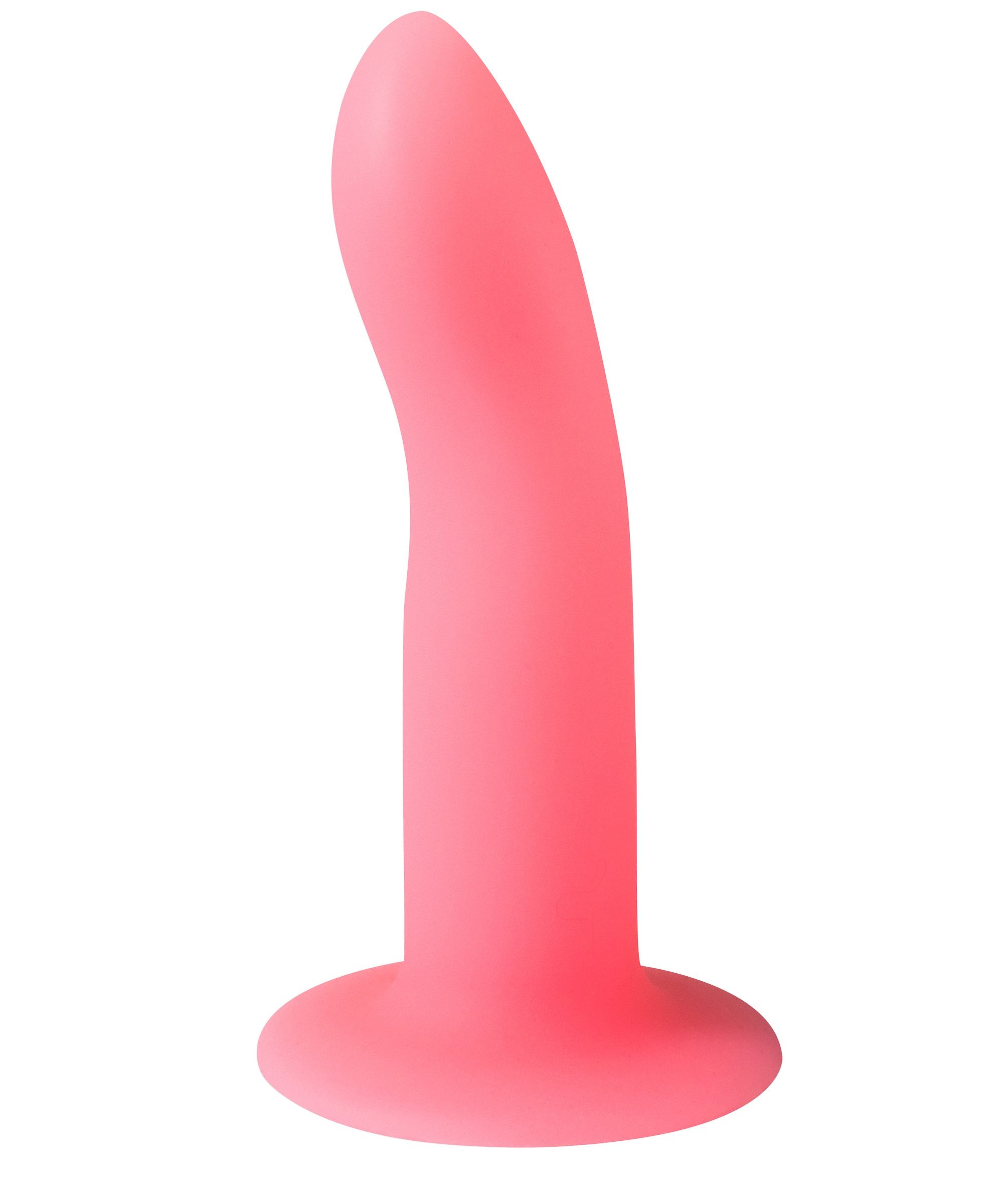 Розовый, светящийся в темноте стимулятор Light Keeper - 13,3 см. 2