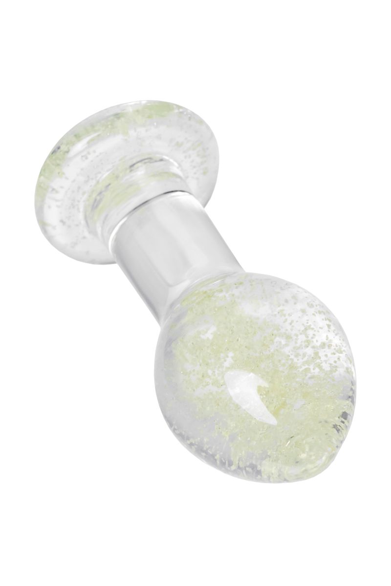 Прозрачная, светящаяся в темноте анальная втулка - 6,5 см. 3