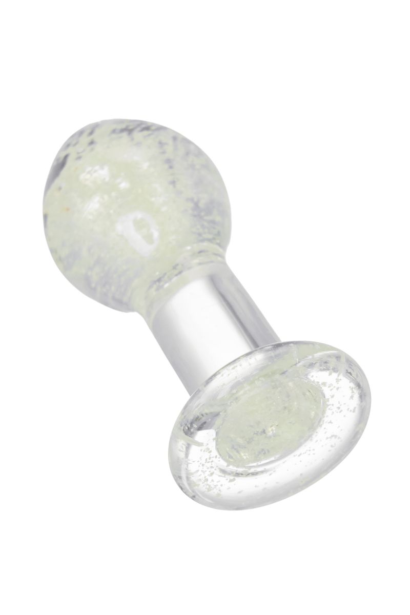 Прозрачная, светящаяся в темноте анальная втулка - 6,5 см. 4