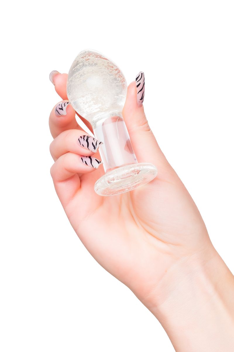 Прозрачная, светящаяся в темноте анальная втулка - 6,5 см. 5