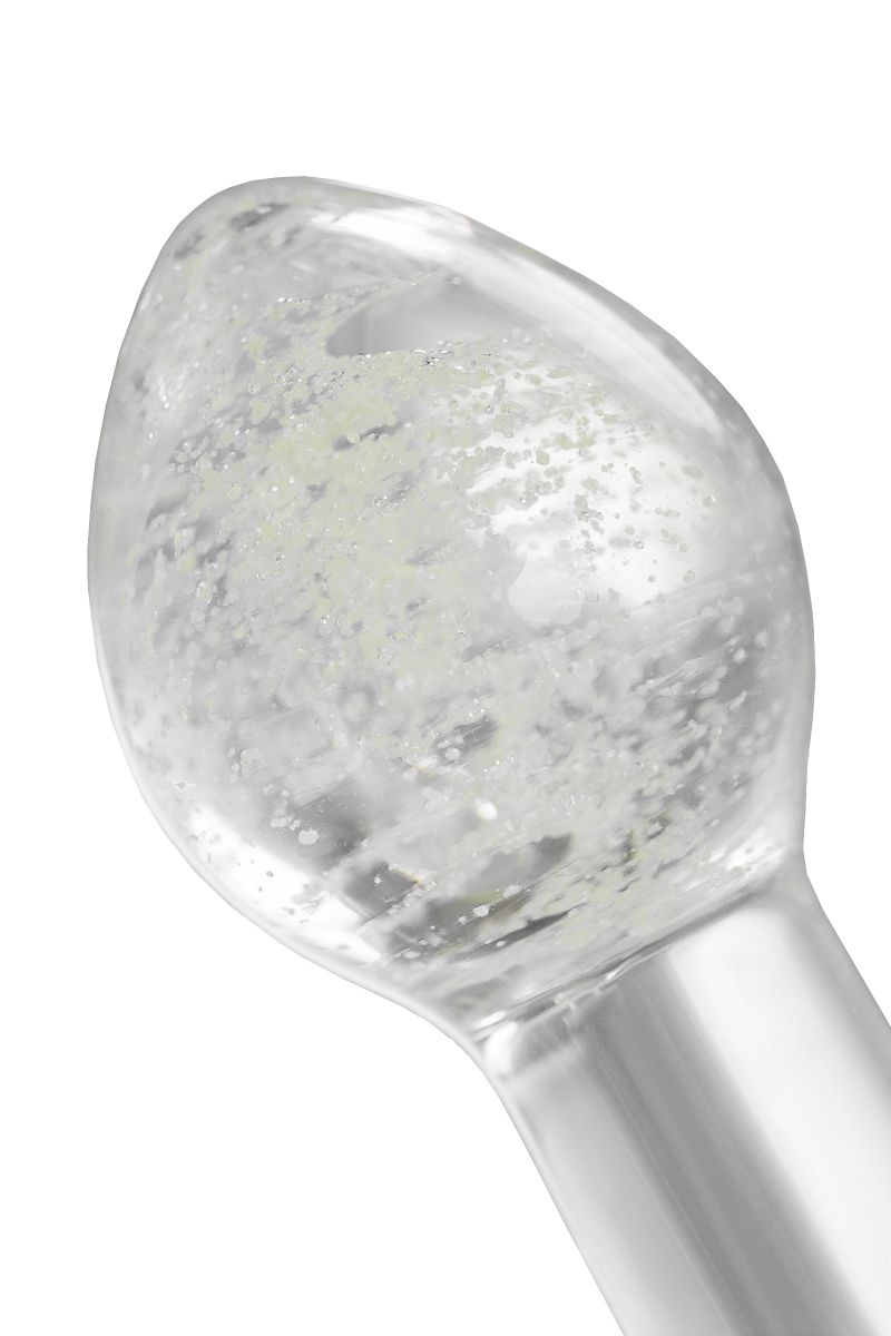 Прозрачная, светящаяся в темноте анальная втулка - 6,5 см. 9