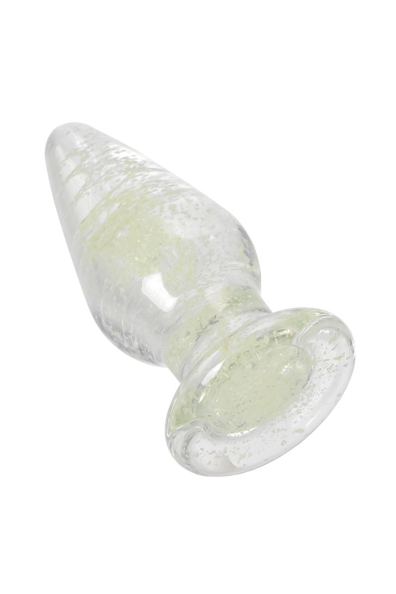 Прозрачная, светящаяся в темноте анальная втулка - 9,8 см. 4