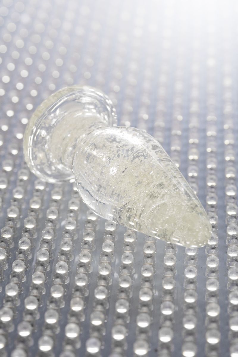 Прозрачная, светящаяся в темноте анальная втулка - 9,8 см. 10