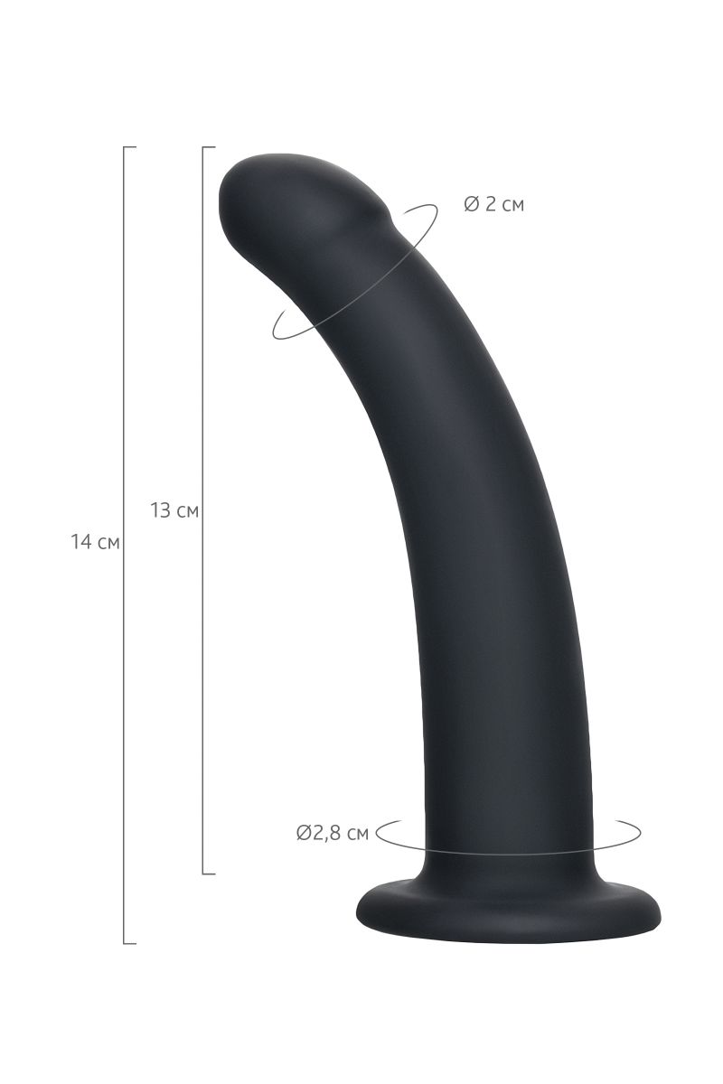 Черный анальный фаллоимитатор Serpens - 14 см. 8